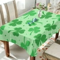thumbnail image 4 of Coolnut Saint Patrick Clover Tablecloth Rectangle Colorful Table Cloth Large Square Table Cover for Dining Kitchen Party 60"x60" Decor Gift, 4 of 7