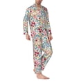 thumbnail image 2 of Bingfone Men's Pajama Set 2 Piece Loungewear PJs, Long Sleeve with Pajama Pants-Trendy Floral Design, 2 of 7