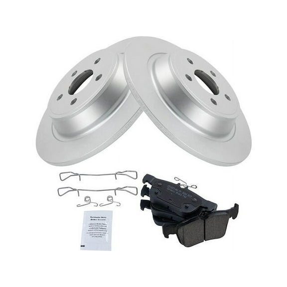 Rear Brake Pad and Rotor Kit - Compatible with 2015 - 2021 Ford Edge 2016 2017 2018 2019 2020