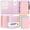 Purple&pink, variant on 2 Pack Mini Size 3 Ring Binder 1 Inch Rings 5 Colors Dividers Pu Leather Binders 5.5" X 8.5" Holds 200 Sheets Paper Three Ring Binder DRing with Pen Loop 1 Pockets School Office (Purple&Pink)