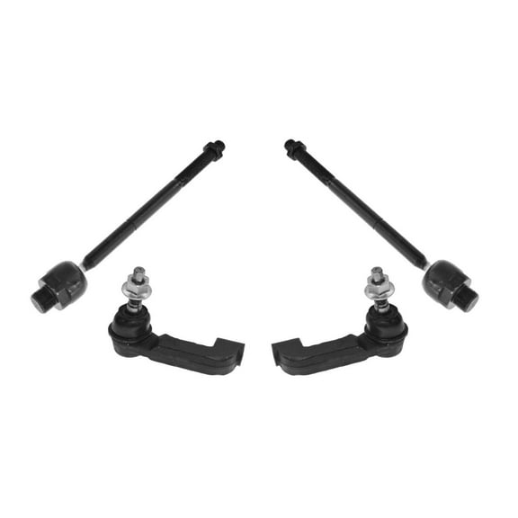 4 Piece Front Outer & Inner Tie Rod Ends Passenger Rh and Driver Lh Side Steering Kit Fits select: 2002-2004 JEEP LIBERTY
