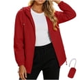 thumbnail image 2 of Drovellove Women's Hooded Raincoat Jacket with Zipper - Lightweight Waterproof Windbreaker for Travel, Hiking, Cycling, Camping| Packable Foldable Outdoor Overcoat with Adjustable Drawstring Hood, 2 of 6