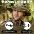 thumbnail image 4 of Mosquito Sun Net, DIDADI Safari Sun Hat with Veil Mesh & Adjustable Straps UV and Insect Protection for Fishing Boating Camping (Gray), 4 of 7