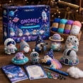 thumbnail image 3 of Cadancy Crochet Kit Gnomes 9 Piece Beginner DIY Amigurumi Tea Party Yarn Hook Pattern Guided Instruction Home Craft Gift for Adults Teens Supplies Holiday Christmas Stocking Stuffers, 3 of 6