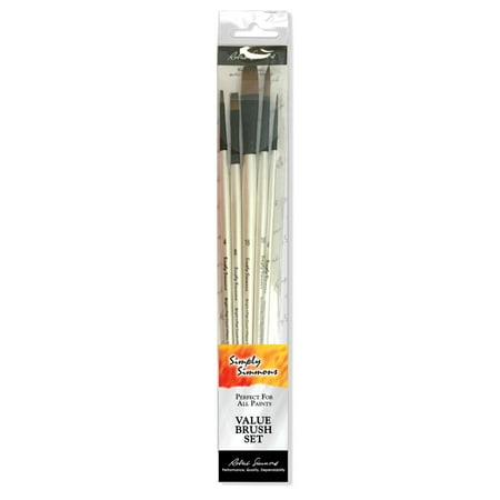 UPC: 0038372015094 | Robert Simmons Simply Simmons Brush Set Synthetic Long Handle 5 Brushes