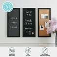 thumbnail image 5 of Martha Stewart Everette 18" x 24" Cork Board, Chalk Board, Letter Board Set with Included Push Pins, Magnets, Liquid Chalk, Letters, Black Woodgrain Frame, 5 of 13