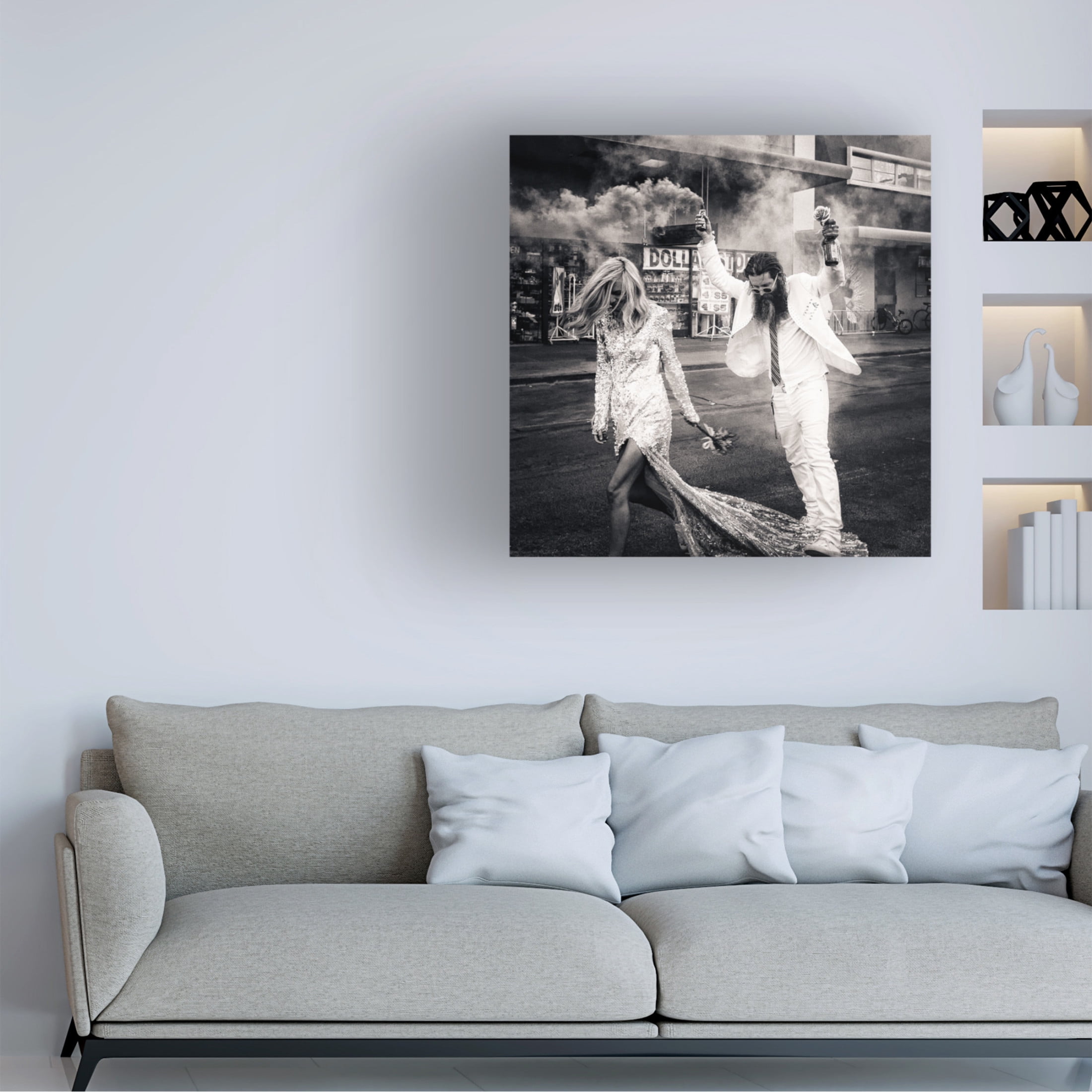 Kurt Klein 'North Las Vegas' Canvas Art - 14 x 14 Inches