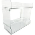 thumbnail image 2 of Skywin Stackable Plastic Storage Bins Open Front, 2-Tier Acrylic Pantry Organizer Bins With Linear Design For Toy Organizers and Storage Bins For Pantry, Kitchen, and Bathroom Essentials (Clear), 2 of 7