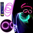 thumbnail image 1 of Premium Glow Sticks 100pc With Unique Connectors，Party Supplies Glow 12Hours 1ml, 1 of 5