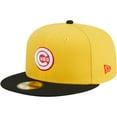thumbnail image 3 of Men's New Era Yellow/Black Chicago Cubs Grilled 59FIFTY Fitted Hat, 3 of 6