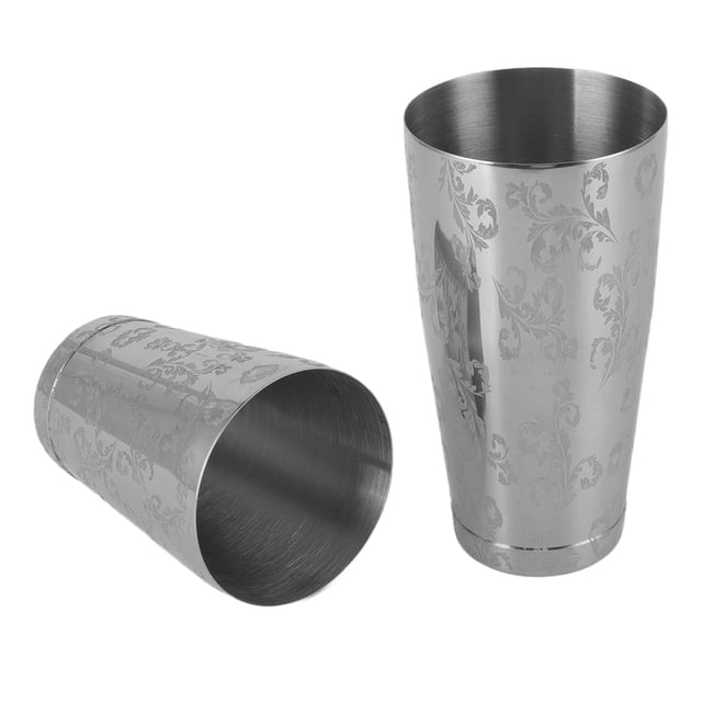 Mezclador de Barra Plateada de Coctelera Martini Grabada de Acero inoxidable para mezclar Coccteles