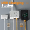 thumbnail image 2 of Regleta de alimentación con protector contra sobretensiones TESSAN de 5 pies con 8 puertos AC y 4 puertos USB, 2 of 6