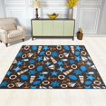 thumbnail image 3 of Coolnut Sea Symbols Lightweight Carpet Mats, 5'3" x 4' Area Soft Rugs, Floor Mat Rug Home Decoration for Kids Room Living Room, 63"x 48", 3 of 6