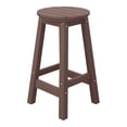 thumbnail image 2 of Costaelm Paradise 24" HDPE Round Outdoor Patio Counter Height Bar Stool, Dark Brown, 2 of 8
