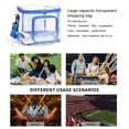 thumbnail image 6 of Clear Lunch Bag for Women and Men with Adjustable Shoulder Strap, Plastic Transparent Reusable Lunch Box with Front Zipper Pocket, Gray, 6 of 6