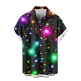 thumbnail image 4 of Ceisia Men's Regular Straight Short Sleeve Shirt Carnival Mask & Fireworks Print Spring Summer Shirt Gift, 4 of 6