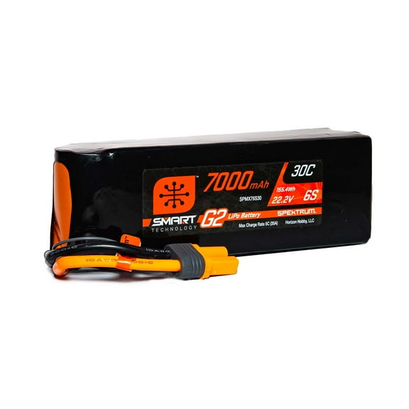 Spektrum Accessories 7000mAh 6S 22.2V Smart G2 LiPo 30C IC5 SPMX76S30 Airplane Batteries