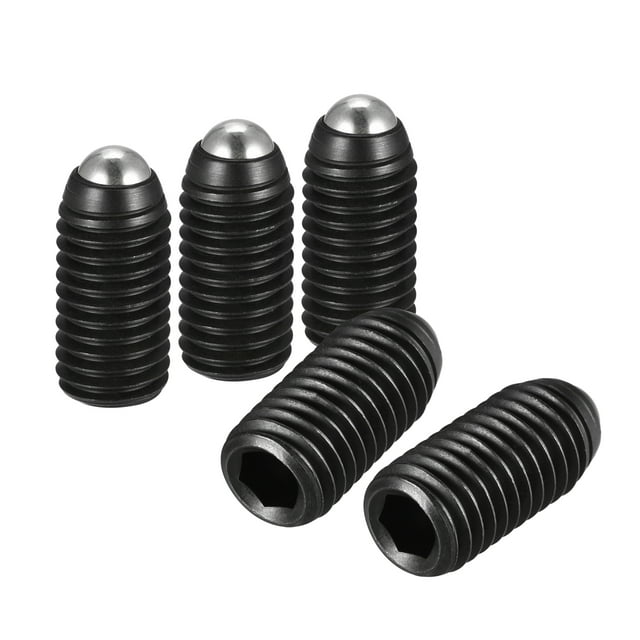 Unique Bargains Ball Point Set Screws, M12 x 25mm High Carbon Steel Metric Spring Hex Socket Grub Screw 5 Pack