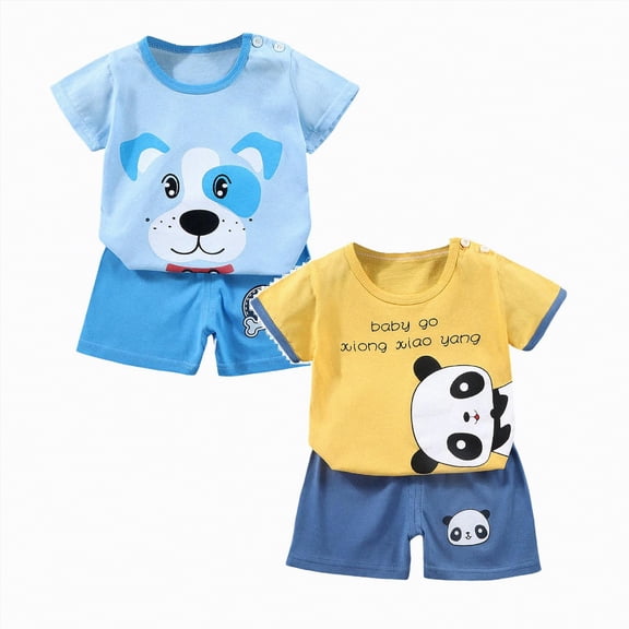 Boys Clothes Size 8 Shorts Dinosaur Outfits for Boy Summer Outfits Boy Toddler Boys Girls Summer Cartoon Printed Short Sleeved Tops And Shorts 4PC Children's Suit
