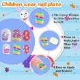 thumbnail image 3 of 4 sets Easter Fake Nails for Kids Short Full Cover False Nail,Stick on Nails for Children, 3 of 5