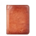 thumbnail image 1 of Cartera De Cuero Para Hombre Rfid Cepillo Antirrobo Vertical De Tres Pliegues Retro Primera Capa Cartera De Piel De Vaca Para Hombre, 1 of 4