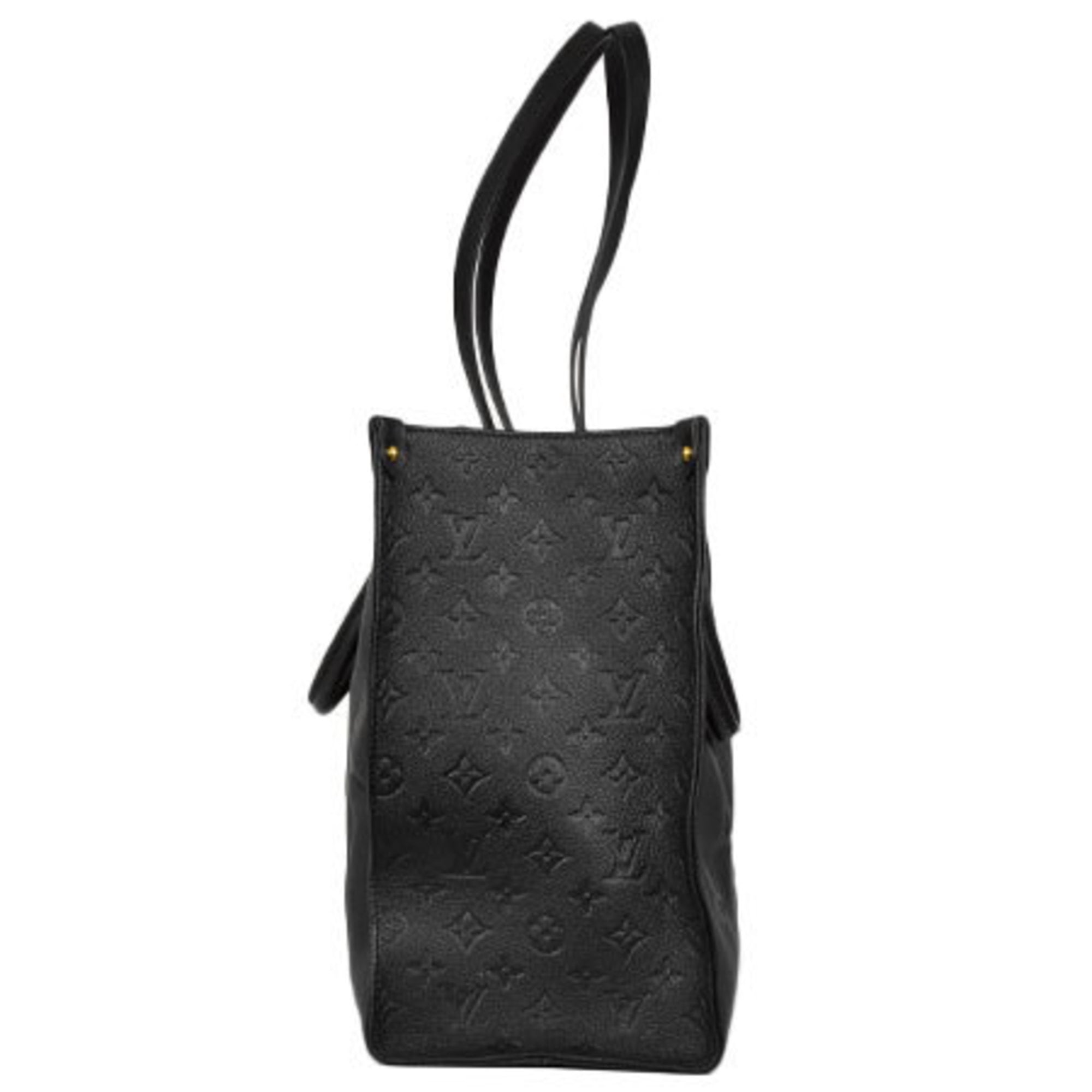 Authenticated Used Louis Vuitton LOUIS VUITTON ON THE GO GM Tote Bag  Shoulder Monogram Implant Leather Black Handbag M44925 