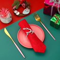 thumbnail image 3 of 12 piezas de anillos de servilleta de reno navideño, 6 cm, porta servilletas de ciervo plateado, hebilla de servilleta de reno para almuerzo de Navidad, fiesta de Acción de Gracias, vacaciones, boda, 3 of 5