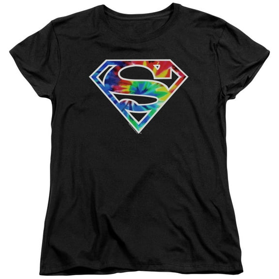 Superman - Superman Tie Dye Logo - Women's Short Sleeve Shirt - XX-Large