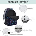 thumbnail image 4 of Game Controller Black Pattern Backpack for School, Cute School Bag with Adjustable Shoulder Straps and Padded Back, 15.3"x11"x6.7", 4 of 5