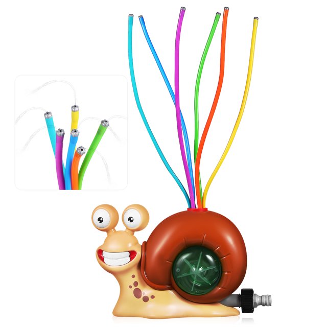 KAKOWELY Rociador de agua para exteriores, manguera de jardín de verano, juguete divertido con forma de caracol y tubos flexibles para niños.