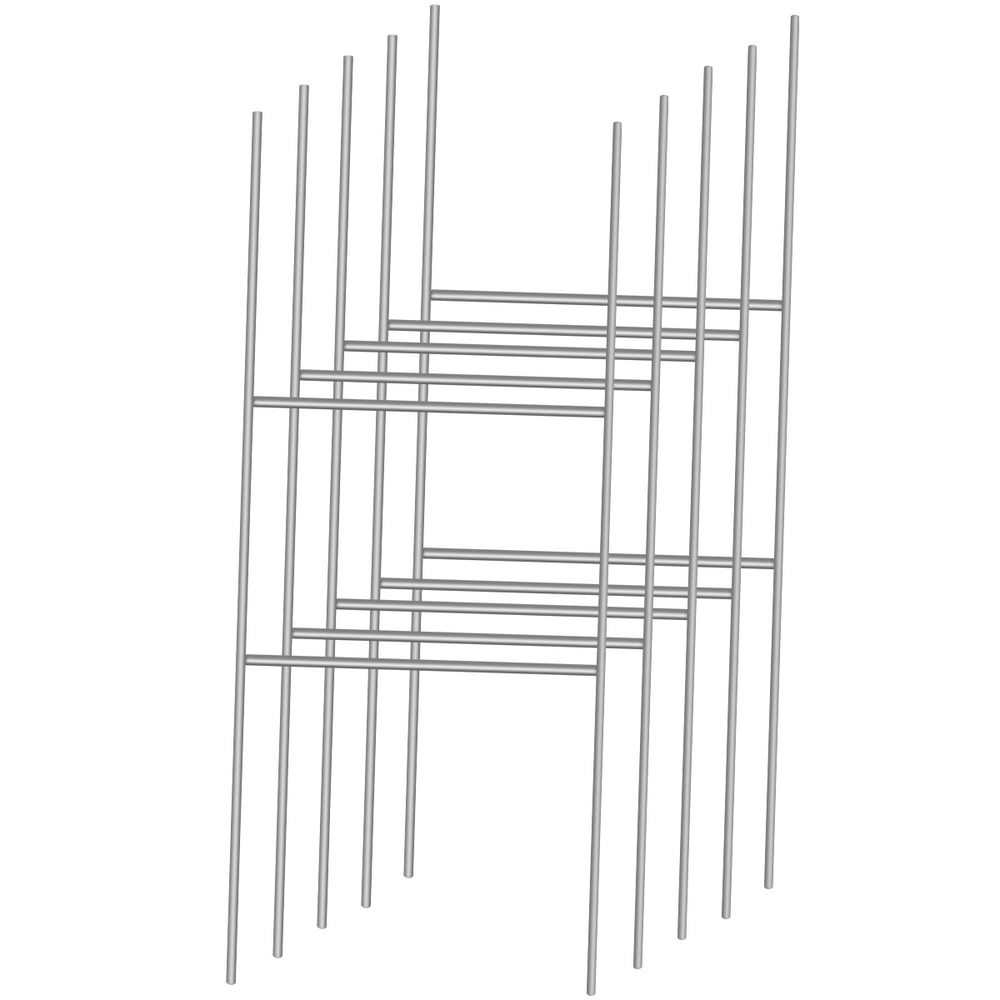 20 Pack Metal HFrame Ground Stake for Blank Yard Signs Rustresistant Steel Stake for All