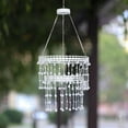 thumbnail image 6 of Outdoor Solar Hanging Lantern Light - 54 LED Waterproof Crystal Chandelier, 2-Tier Design with Long-Lasting Lithium Battery for Garden,Yard,Patio,Events, 6 of 8