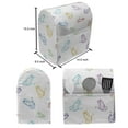thumbnail image 4 of Butterfly Stand Mixer Cover, Doodle Style Various Animals Rainbow Colored Abstract Line Creatures Dotted Wings, Kitchen Appliance Organizer Bag Cover with Pockets, 5 Quarts, Multicolor, by Ambesonne, 4 of 4