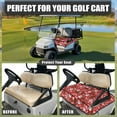 thumbnail image 4 of Yuyamidu Santa Claus Golf Cart Seat Covers Candy Canes Golf Cart Seat Towel with Pockets Fits for Club Car and More 2 Person Seats Golf Carts, Red Christmas Decor, 4 of 7