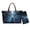Blue-Deer, variant on Deer Printed Handbag and Wallet Set Lightweight Shoulder Purse Tote Bag with Wristlet Wallet for Women Ladies Waterproof Top Handle Handbags for Travel, Blue