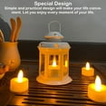 thumbnail image 4 of Caja de velas de hierro vintage Bewildely Patrón de estrella Candelabro europeo transparente Cristal en forma de castillo, 4 of 6