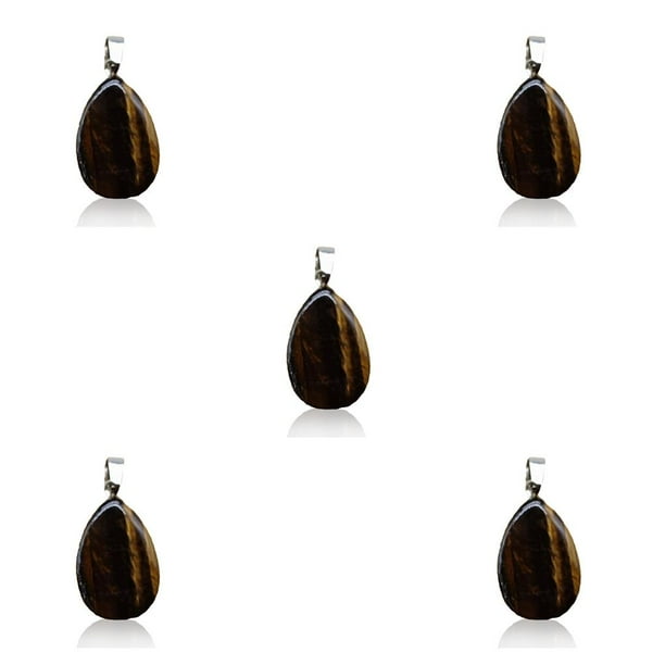 Guardurnaity Colgantes colgantes de piedra Natural, artesanías de bricolaje portátiles hechas a mano, dijes de joyería en forma de gota de agua, Tipo11 5piezas