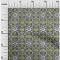 thumbnail image 1 of oneOone Georgette Viscose Gray Fabric Floral & Tiles Moroccan Sewing Material Print Fabric By The Meter 42 Inch Wide, 1 of 4