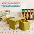 thumbnail image 3 of ECR4Kids Tri-Me Table and Cube Chair Play Set, Multipurpose Furniture, Fern Green, 3-Piece, 3 of 9