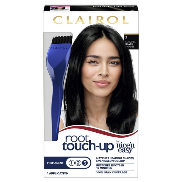 Clairol Root Touch-Up Permanent Hair Color Creme, 2 Black, 1 Application, Hair  Dye 
