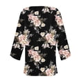 thumbnail image 5 of Sakmal Black Coats for Women Plus Size Long Sleeve Sleeve Casual Lightweight Cardigan Loose Fit Flowy Floral Ladies Jackets, 5 of 5