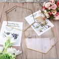 thumbnail image 6 of Necvior Hexagon Floating Hanging Photo Frame Metal Glass Portrait Picture Plant Specimen Display Holder Double Sided, 6 of 9