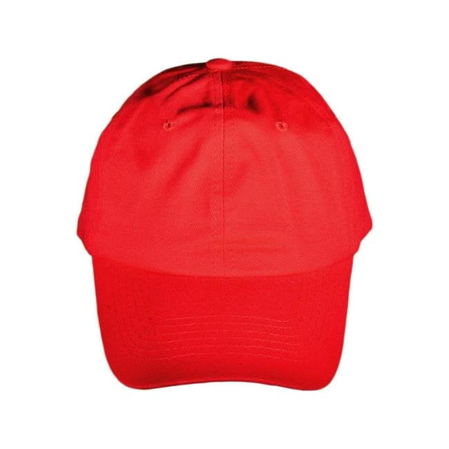 solid red baseball cap