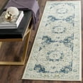 thumbnail image 4 of SAFAVIEH Evoke Teale Traditional Bordered Runner Rug, Grey/Ivory, 2'2" x 9', 4 of 7