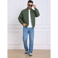 thumbnail image 5 of DARING DIVA Casual Stylish Lightweight Full Zip Up Bomber Jacket 2XL Green, 5 of 7