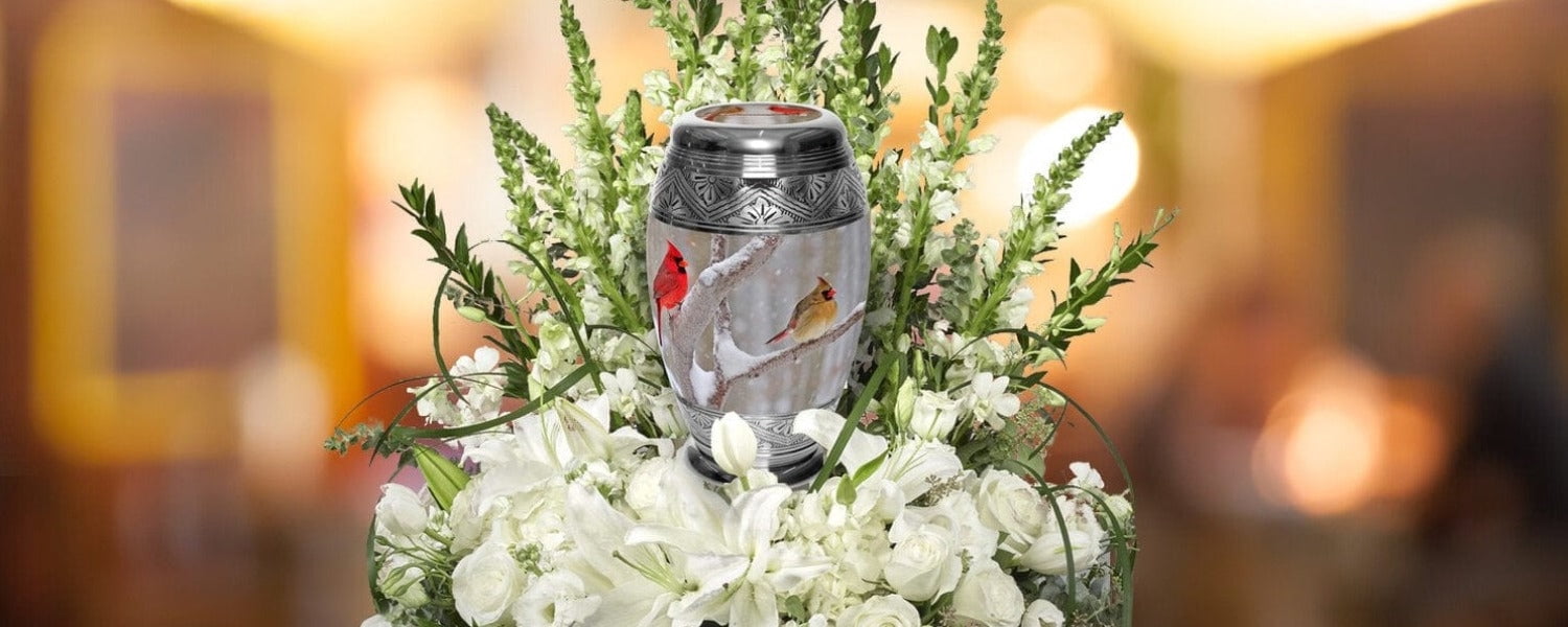 Cozy Cardinals Urns for Cremation Ashes Large Urn XL or Small Keepsake Urns for Human Ashes & Urns for Human Ashes for Home or Burial Small Urns for Human Ashes Keepsake Set of 4