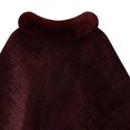 thumbnail image 5 of Fewfanhot Faux Fur Trim Herringbone Knit Poncho Cape, Pullover Warm Wrap Shrug Coat for Women Fall Winter, 5 of 5