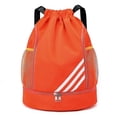 thumbnail image 1 of Waterproof Drawstring Backpack Sports Gym Bag With Shoes Compartment, Waterproof Draw String Back Bag For Men Women, 1 of 5