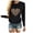 Black, variant on womens t-shirts round Neck Long Sleeve t shirts Casual ladies Heart-shaped Leopard Printed round neck ladies Blouse tops