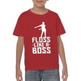 thumbnail image 5 of Floss Like A Boss - Flossin Dance Funny Emote Youth T Shirt - Medium - Red, 5 of 6